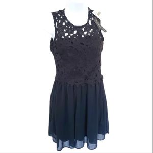 NWT Nordstrom Penelope Tree black overlay dress size 14